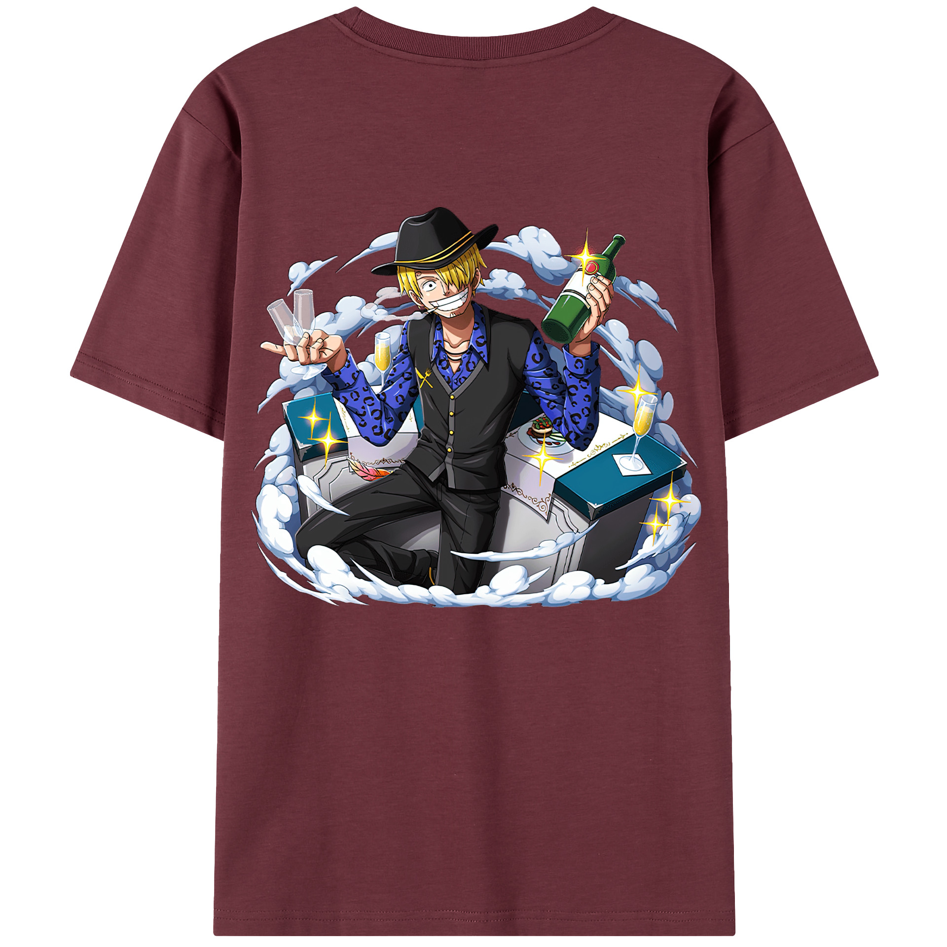 ワンピース サンジ ONE PIECE Sanji 綿100％半袖Tシャツ（背面プリント）